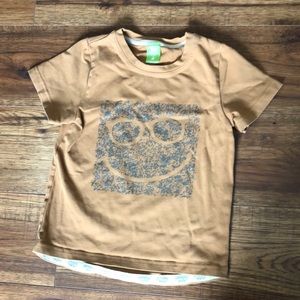 Peek-a-Boo Brown Smiley Face T-Shirt